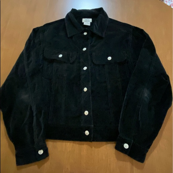 Kikomo Jackets & Blazers - Black velvet cotton jacket